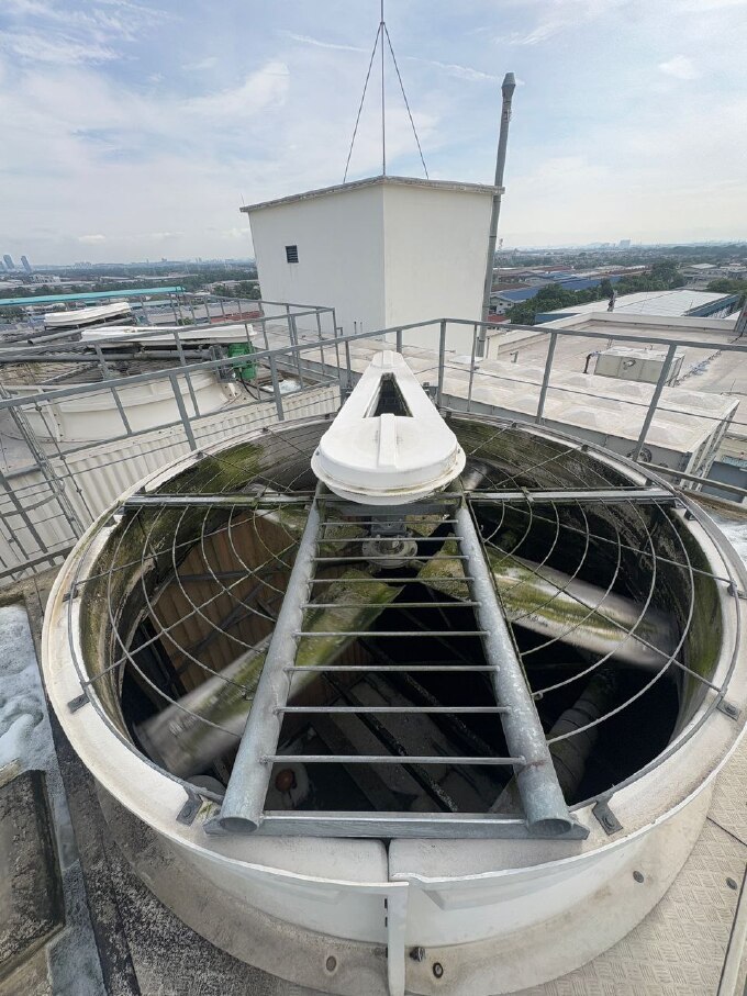 Large-scale HVAC system setup at industrial facility
